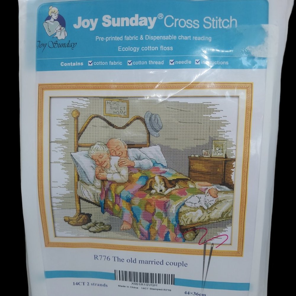 Joy Sunday Cross Stitch The Old Married Couple NWOT